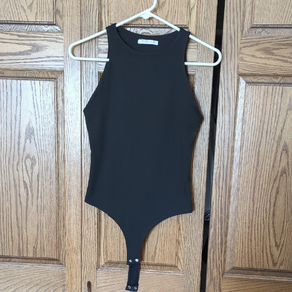 Black Sleeveless Bodysuit